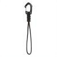 Llavero De Supervivencia De Paracord Clip de gancho de cordón trenzado de cuerda de paraguas de 7 núcleos para llaves/hombres/mujeres (negro largo)