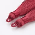 thumbnail image 2 of 30pcs Nylon Tassels Big Pendant Decorations Red 83~92x9~10mm Hole: 1.5~4mm, 2 of 2