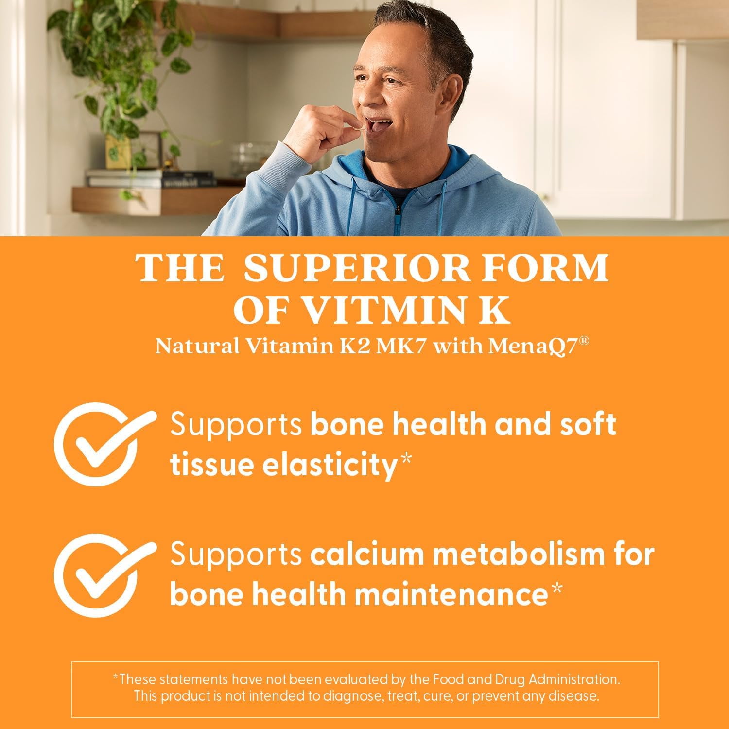 Doctor's Best Natural Vitamin K2 Mk-7 Capsule , Supports Bone Health & Soft Tissue Elasticity, 180 Ct