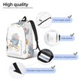 thumbnail image 4 of Naloa Animals in Transport Canvas Backpack for Men Women Rucksack Casual Travel Daypack College Tote Satchel Bookbag for Teens-Small, 4 of 7
