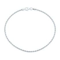 Bling Jewelry Womens Figaro Rope Chain Anklet Ankle Bracelet 14K Gold Plated