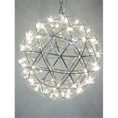

AFD Home 12007245 15.75 in. x 15.75 in. Dia. The Matrix Chandelier - Clear & Silver Small