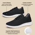 thumbnail image 2 of vibdiv Mens Shoes Non Slip Running Walking Shoes Lightweight Breathable Shoes Workout Gym Shoes Black Size 10, 2 of 6
