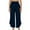 Navy Blue, variant on Women's Casual Loose Fit Cropped Pants with Pockets - Mid Rise for Yoga, Sports & Dining - Easy Wash Summer Wear