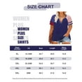 thumbnail image 5 of TIYOMI Ladies Plus Size 4X Tops 4th of July Summer Short Sleeve Tops American Flag Star Shirts V Neck Star Tee Casual Loose Fit T-Shirt 4XL 24W 26W, 5 of 5