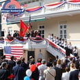 thumbnail image 6 of 600x60cm Patriotic Red White Blue Bunting Banner – 4th of July Swag Decor for Porch, Garage & Garden, 6 of 8
