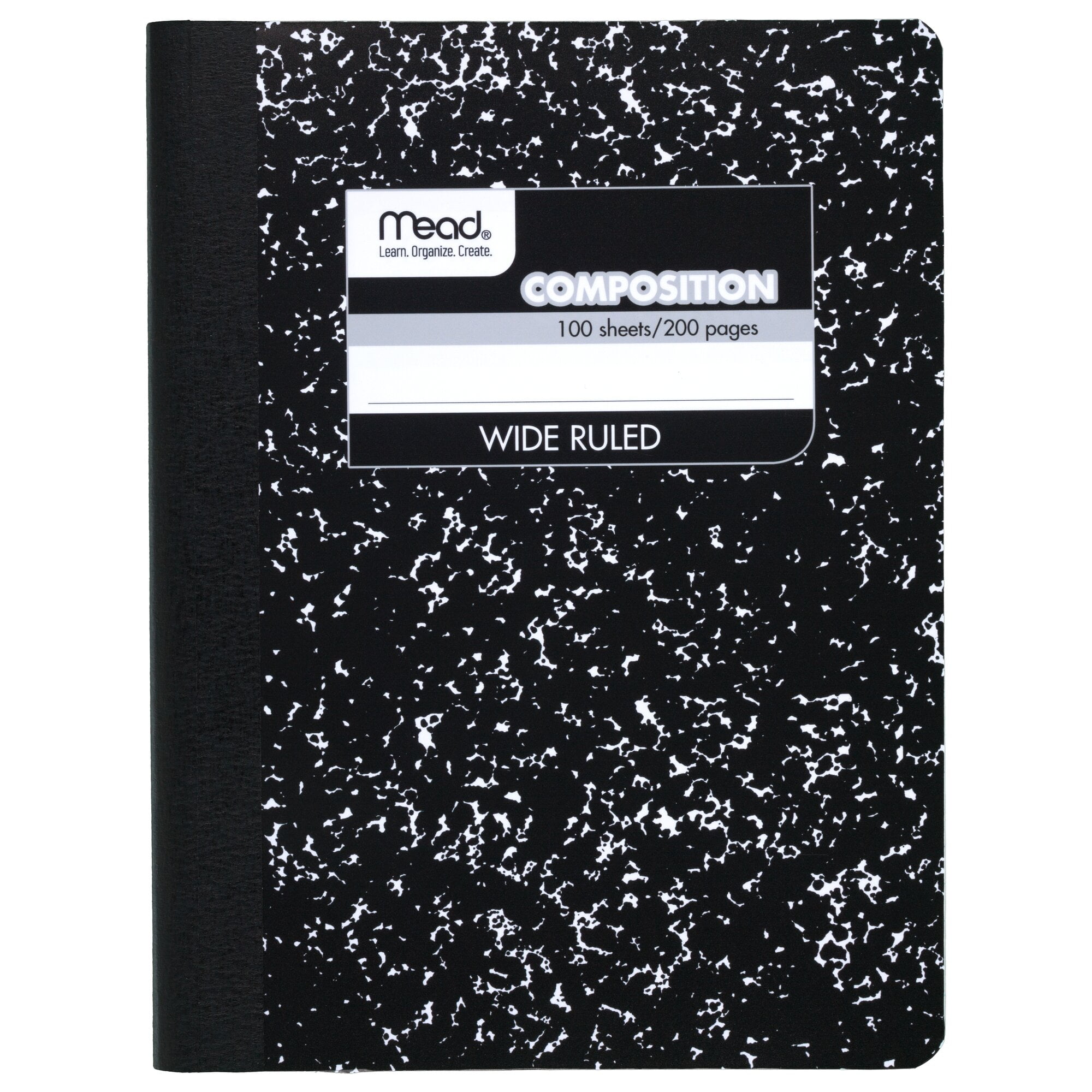 Pacon Marble Hard Cover Wide Rule Composition Book 200 Pages 100 Sheets 