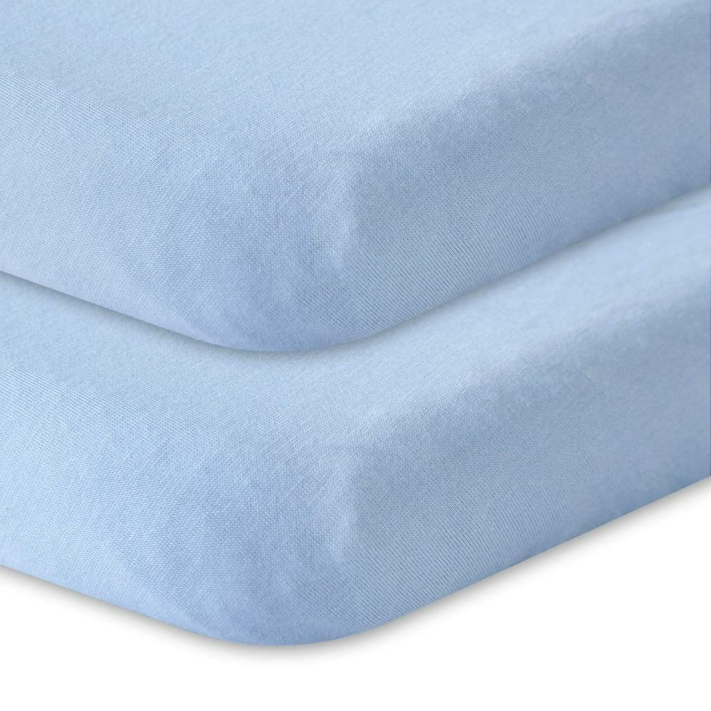 Biloban 100 Natural Cotton Pack N Play Fitted Sheets, 2 Pack Portable