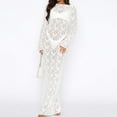 thumbnail image 2 of Women Print Lace Long Sleeve Sexy Bodycon See Through Maxi Dress Party Y2K Lady, 2 of 10