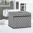 thumbnail image 5 of HELLHERO Sewing Machine Cover with Handle and Pocket Lightweight Waterproof Dustproof Protector Universal Gray Dot Pattern, 5 of 8