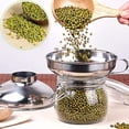 thumbnail image 3 of Embudo de mermelada de acero inoxidable grande y pequeño de 2 piezas, herramientas de cocina adecuadas para embudos de cocina anchos para transportar líquidos, aceites, polvos, frijoles y, 3 of 5