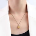 thumbnail image 3 of Collar con candado chapado en oro de 18 quilates, collar con letras minimalistas para mujer, 3 of 3