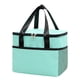 thumbnail image 3 of Bolsa térmica aislante para alimentos, organizador de bolsas de mano, gruesa, duradera, térmica, portátil azul, 3 of 9