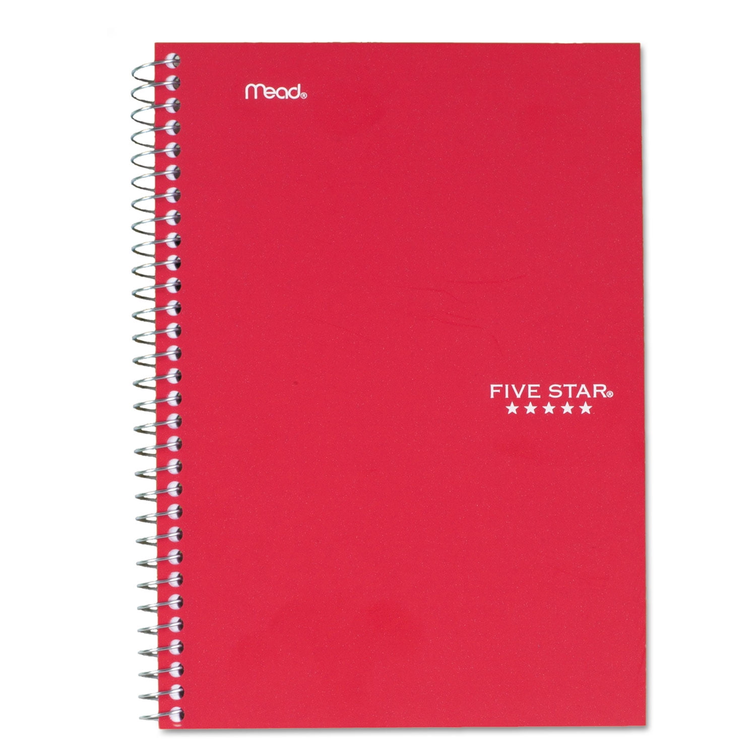 Five Star Spiral Notebook, 2-Subject, College Ruled 9 1/2" x 6", Assorted Colors (06180)