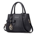 thumbnail image 4 of Bolso de mujer con textura de lazo en el hombro inclinado y gran capacidad con hilo de bordar, 4 of 6