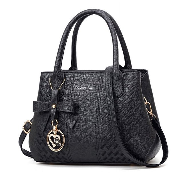 Bolso de mujer con textura de lazo en el hombro inclinado y gran capacidad con hilo de bordar