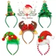 thumbnail image 2 of Diadema navideña de dibujos animados, gorro de Papá Noel, diadema con cuernos de alce, diadema para árbol de Navidad, gorro de fiesta de Feliz Navidad, decoración de Feliz Año Nuevo 2025, 2 of 5