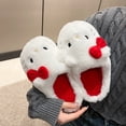 thumbnail image 1 of Sanrioed Hello Kitty Women Plush Slippers Anime Kawaii Cute Cotton Shoes Student Winter Bedroom Soft Shoes Girls Festival Gifts, 1 of 5