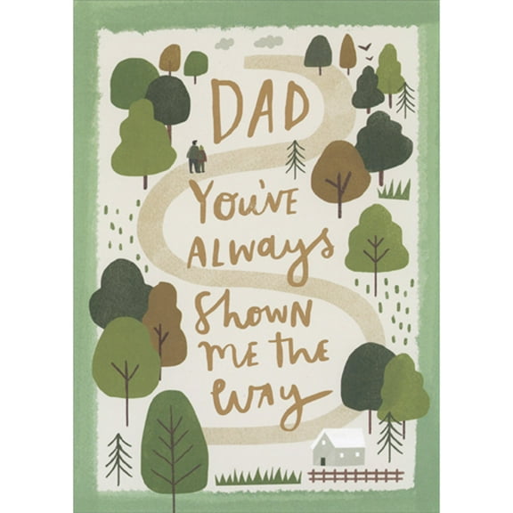 RSVP You've Always Shown Me the Way: Path Winding Between Trees Father's Day Card from Son