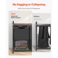 thumbnail image 5 of VEVOR 2 Section Laundry Sorter, Large Laundry Hamper with Metal Frame and Wooden Tabletop, Freestanding Storage Organizer Baskets with Pull-Out 600D Oxford Cloth Bags for Dirty Clothes, Bathroom, 5 of 8