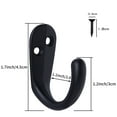 thumbnail image 6 of 15 Pieces Coat Hooks Wall Mounted - Heavy Duty Metal Single Prong Robe Hanger Rustproof Wall Hooks for Towel Hat Key Bag on Bathroom, Kitchen, Livingroom Organiser Installation, 6 of 7