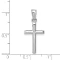 thumbnail image 2 of 14k White Gold Petite Cross Pendant Charm- No Chain, white gold cross charm for women, 2 of 2