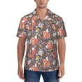 thumbnail image 5 of KLL Men's Hawaiian Shirt Short Sleeve Button Down Beach Shirts-Foxes, 5 of 6