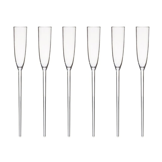Floating Champagne Flutes Floating Champagne Glasses for The Pool 6oz Floating Champagne Glasses Floating Champagne Glasses Plastic Floating Wine Glass for Pool for Party (6pcs)