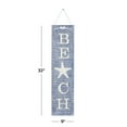 thumbnail image 3 of DecMode Blue Wood Beach Sign Wall Decor, 3 of 8