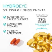HydroEye Dry Eye Supplement with GLA, Omega-3 EPA/DHA, Supports Tear Film and Ocular Surface, 120 Softgels