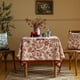 thumbnail image 3 of Mantel ISAENNE Designer de lino francés cuadrado rojo floral, 3 of 8