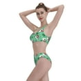 thumbnail image 6 of Picia Christmas French Bulldog Women's High Waisted Bikini Scoop Neck Swimsuit Two Pieces Bathing Suit-Medium, 6 of 8