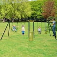 thumbnail image 3 of Infans 660 lbs Kids Metal Swing Set for Backyard 7-in-1 Multifunctional Swing Set, 3 of 7