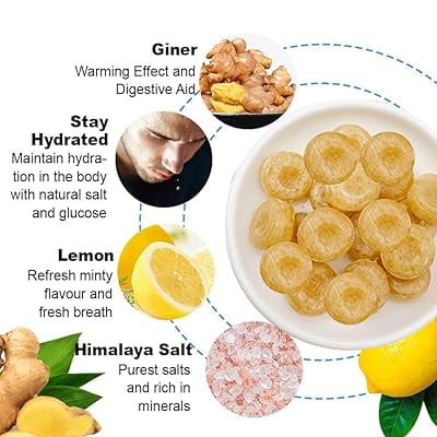 Himalaya Salt Ginger Lemon Flavoured Candy 12 Pack 15g Each