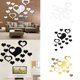 thumbnail image 3 of Amor corazón espejo pegatina acrílico 3D espejo papel pintado DIY extraíble sala de estar pared calcomanías 16 Piezas Advancent JJ12956-01, 3 of 6