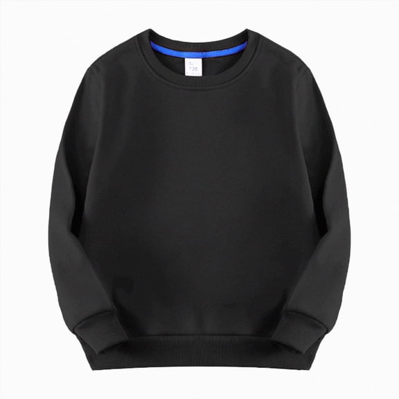 WUANDIXFA Toddler Boy Sweatshirt 1T 2T 3T 4T 5T 6T 7T Toddler Baby Boy Girl Sweatshirt Crewneck Pullover Long Sleeve Shirt,Black,4-5 Years
