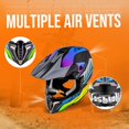 thumbnail image 2 of Casco de moto Oumurs con doble visera para adultos, negro, XL, con accesorios, 2 of 9