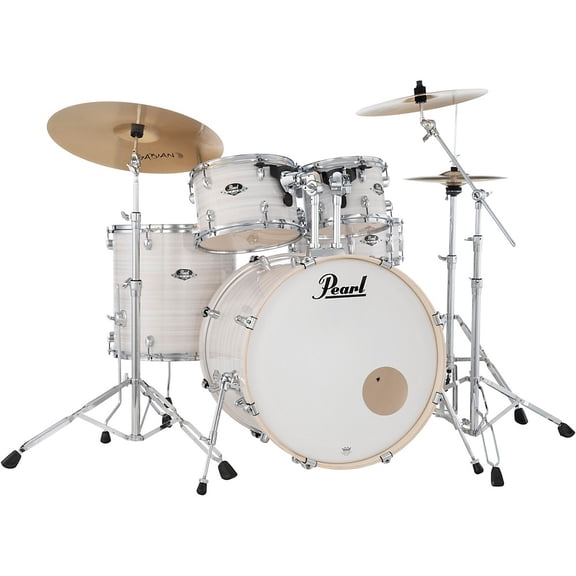 Pearl Export EXX 5-Piece Drum Set With Sabian PX Cymbals - Slipstream white