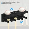 thumbnail image 5 of Baseball Bat Display Holder Wall Mount Softball Bat Holder Wood Color, 5 of 6