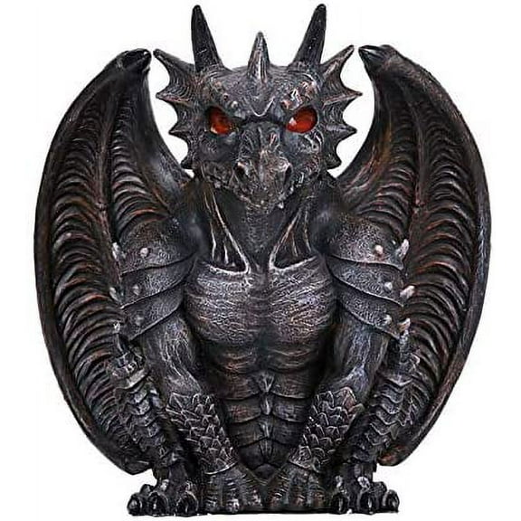 Ebros 7 Inches Winged Guardian Dragon Candle Holder