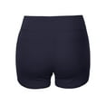 thumbnail image 3 of A2Y Women's Basic Solid Premium Cotton High Rise Bike Shorts Navy S, 3 of 5