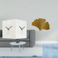 thumbnail image 2 of Double Sided Corner Wall Clock Leaf Wall Sculpture Silent Metal Hanging Decor for Living Room Kitchen Bedroom Office, 2 of 8