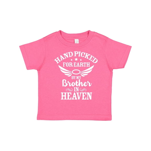 Inktastic Handpicked for Earth by My Brother in Heaven Angel Wings Boys or Girls Toddler T-Shirt