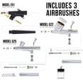 thumbnail image 3 of Kit de sistema de aerografía Master Airbrush Cool Runner II con 3 aerógrafos, 3 of 5