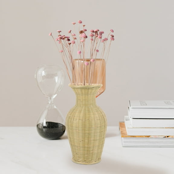 NIYANGLE 1 Pcs Wear Resistant Bamboo Vase for Home Decoration 21 5x4 3in