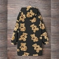 thumbnail image 5 of Women's Fleece Hooded Nightgown Cute Long Sleeve Flannel Sleepdress Fuzzy Sleepwear Pajama Loungewear with Pockets, 5 of 6
