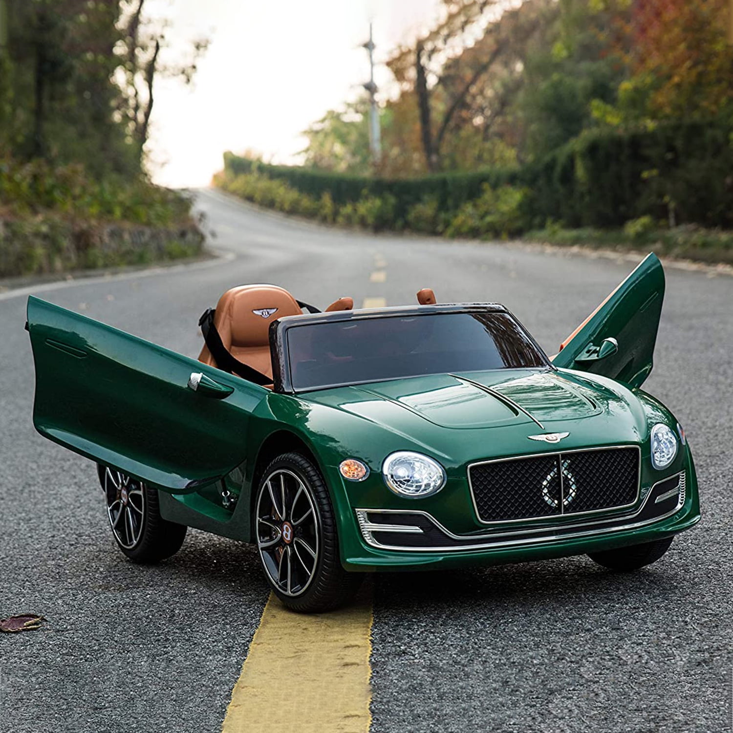 CIPACHO 12V Electric Kid Ride On Car, Bentley Licensed Cars for Kids, 4 Wheels Motorized Vehicles Children Toys, 2 Speeds, Green CIPACHO 12V Electric Kid Ride On Car, Bentley Licensed Cars for Kids, 4 Wheels Motorized Vehicles Children Toys, 2 Speeds, Green