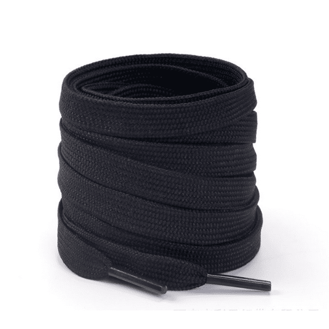 4 Pieces Shoe Lace Sneaker Ropes Outdoor Replacement Replaced Part Shoes Supplies Adult Kid Household Accessories Polyester Wire Black