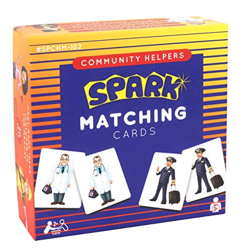 Matching Cards Memory Game Large Durable Community Helper Matching Game, Toddler Games, Preschool Game, Toys for Boys, Kids Games for 3 Year Olds and Up