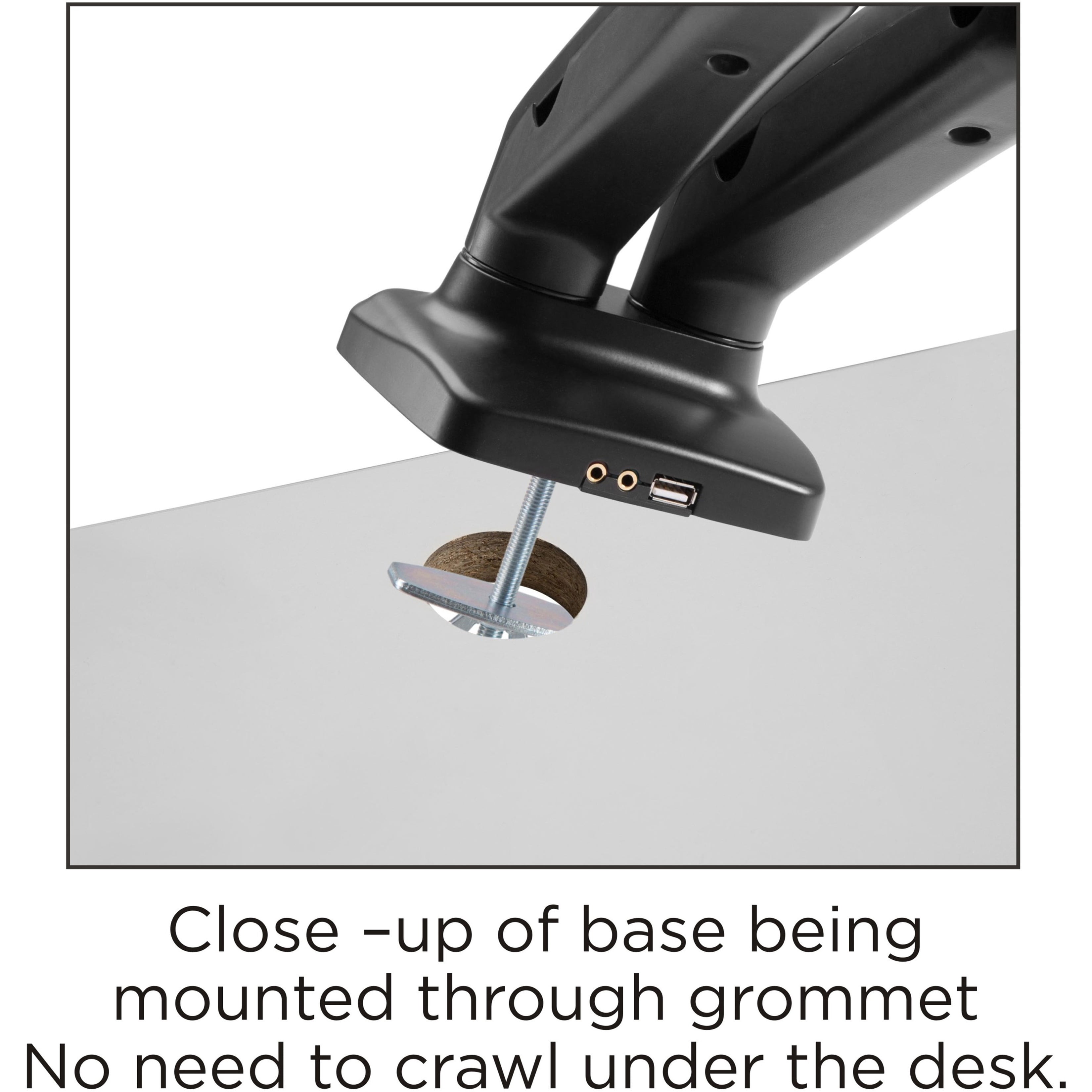 Lorell, LLR99801, Dual-monitor Arm, 1 Each, Black